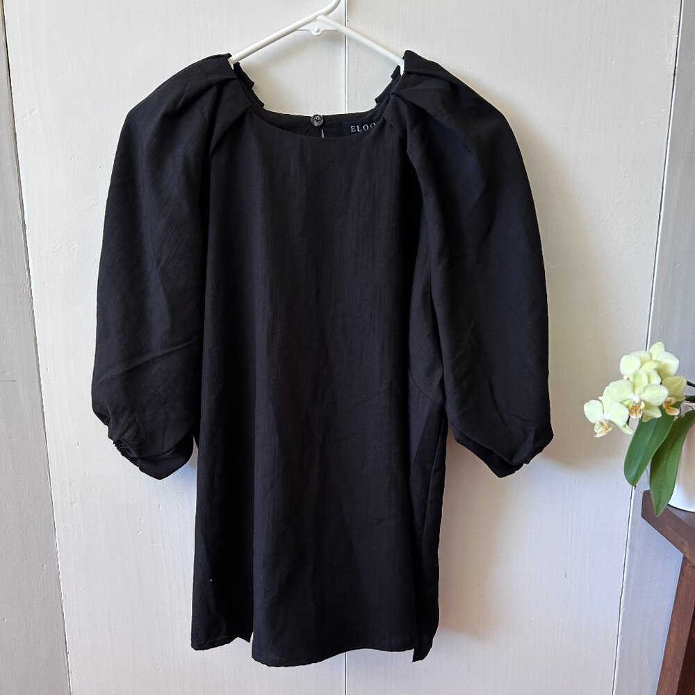 NWT: Eloquii puff sleeve top black
